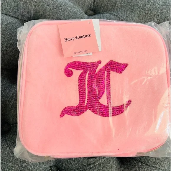 JUICY COUTURE PINK TERRY TRAIN CASE